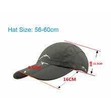 Load image into Gallery viewer, Waterproof Outdoor Sport Baseball Cap Unisex Spring Summer Quick Drying Hat Breathable Cap Foldable Cycling hat Sun Protection
