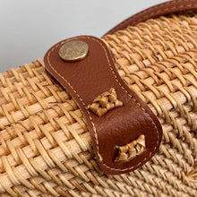 Load image into Gallery viewer, Handwoven Crossbody Bag Adjustable Strap Rattan Women Handbags Large-capacity Portable Durable Storage for Ladies Shopping Trip
