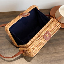 Load image into Gallery viewer, Handwoven Crossbody Bag Adjustable Strap Rattan Women Handbags Large-capacity Portable Durable Storage for Ladies Shopping Trip
