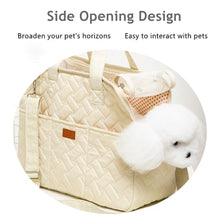 Load image into Gallery viewer, Hanpanda Spring Portable Dog Bag Outing Large Space Breathable One-shoulder Side Opening Dog Carrier Cat Diagonal Canvas Pet Bag
