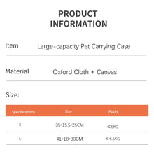 Load image into Gallery viewer, Hanpanda Spring Portable Dog Bag Outing Large Space Breathable One-shoulder Side Opening Dog Carrier Cat Diagonal Canvas Pet Bag
