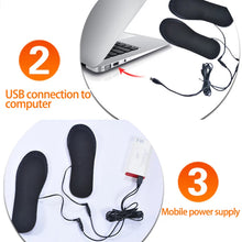 Load image into Gallery viewer, Insoles Heated USB Electric Foot Warming Pad Feet Warmer Pad Mat Winter Outdoor Sports Heating Insoles Winter Warm
