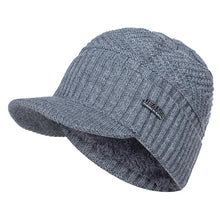 Load image into Gallery viewer, Unisex Warm Winter Hats Stylish Add Fur Lined Soft Beanie Cap With Brim Thick Winter Knitted Hats For Men &amp; Women Dropshipping
