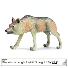 Load image into Gallery viewer, Simulation of wild animals grey wolf series PVC model toys
