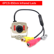 Load image into Gallery viewer, Hd 700TVL Cmos Kleur Kleine Mini Metalen Analoge Camera 850nm Infrarood 5M Nachtzicht Av Video Surveillance Security Camera
