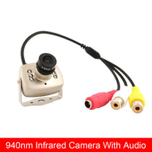 Load image into Gallery viewer, Hd 700TVL Cmos Kleur Kleine Mini Metalen Analoge Camera 850nm Infrarood 5M Nachtzicht Av Video Surveillance Security Camera
