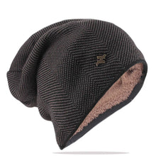 Load image into Gallery viewer, New Winter Warm Men Beanies Skullies Fashion Knit Sports Hats Outdoor Knitting Striped Adult Male Bonnet Bone Hat
