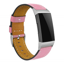 Load image into Gallery viewer, Replacement Fitbit Charge 3 Bands Leather Straps Band Interchangeable Smart Fitness Watch Bands With Stainless Frame for Charge3
