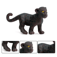 Load image into Gallery viewer, 6pcs /set Simulation Mini Baby Black Leopard figurine Cheetah figure Animal Model Home Decor Miniature Garden Decoration Accessories Toys

