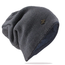 Load image into Gallery viewer, New Winter Warm Men Beanies Skullies Fashion Knit Sports Hats Outdoor Knitting Striped Adult Male Bonnet Bone Hat
