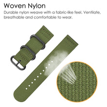 Load image into Gallery viewer, Release Watch Strap for Men Women Premium Nylon NATO Watch Band with Black Stainless Buckle -18mm, 20mm,22mm,24mm
