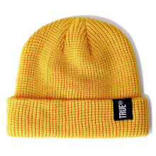 Load image into Gallery viewer, Daily SHORT Beanie Hat Unisex Sailor Style Winter Hat Men Women Ribbed Knitted Melon Cap True Letter Baggy Hat
