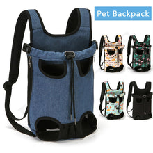 Load image into Gallery viewer, High Quality Pet Carrier Backpack Folding Dog Cat Bag Canvas Denim Bag For Small Dog Cat Carrier Fashion Harnes De Perro Mochila
