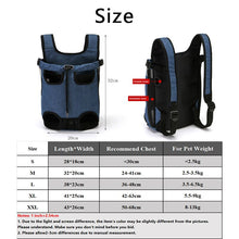 Load image into Gallery viewer, High Quality Pet Carrier Backpack Folding Dog Cat Bag Canvas Denim Bag For Small Dog Cat Carrier Fashion Harnes De Perro Mochila
