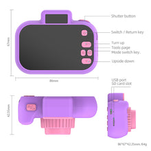 Load image into Gallery viewer, High-definition 4000W Front Rear Dual-camera 2 Inch HD IPS Screen Digital Kids Camera USB Charging with Lanyard Children's toys
