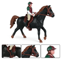 Load image into Gallery viewer, Hollow Farm People Animal Figures Toy Riding Horse Figurine Rider Action Figures Model Educational Model Doll For Kids Gift
