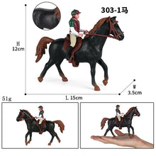 Load image into Gallery viewer, Hollow Farm People Animal Figures Toy Riding Horse Figurine Rider Action Figures Model Educational Model Doll For Kids Gift
