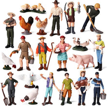 Load image into Gallery viewer, 1:25  Farm Human Figure Worker Farmer Action Figure PVC People Model Figurine Decor Accessories Toys for Children Gift
