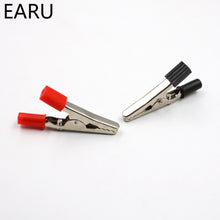 Load image into Gallery viewer, Hot 10pcs 50mm Plastic Handle Test Probe Metal Alligator Clips Connector Connect Socket Plug for Battery
