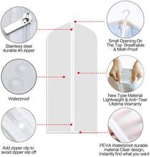 Load image into Gallery viewer, Hot Clothes Dust Cover Hanging Garment Dress Clothes Suit Coat Storage Bags Transparent Wardrobe Washable Clothing Bag
