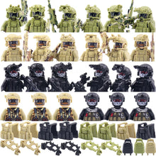 Load image into Gallery viewer, Hot Military Building Blocks Ghost Special Forces Soldiers Figure Bandits Accessories Gun Backpacks Vests Belts Weapons Kids Toy
