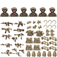 Load image into Gallery viewer, Hot Military Building Blocks Ghost Special Forces Soldiers Figure Bandits Accessories Gun Backpacks Vests Belts Weapons Kids Toy
