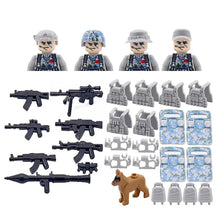 Load image into Gallery viewer, Hot Military Building Blocks Ghost Special Forces Soldiers Figure Bandits Accessories Gun Backpacks Vests Belts Weapons Kids Toy
