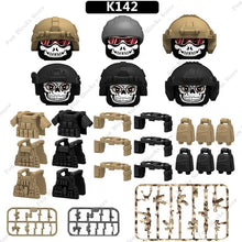 Load image into Gallery viewer, Hot Military Building Blocks Ghost Special Forces Soldiers Figure Bandits Accessories Gun Backpacks Vests Belts Weapons Kids Toy
