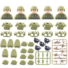 Load image into Gallery viewer, Hot Military Building Blocks Ghost Special Forces Soldiers Figure Bandits Accessories Gun Backpacks Vests Belts Weapons Kids Toy
