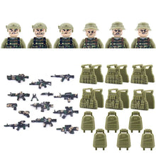 Load image into Gallery viewer, Hot Military Building Blocks Ghost Special Forces Soldiers Figure Bandits Accessories Gun Backpacks Vests Belts Weapons Kids Toy
