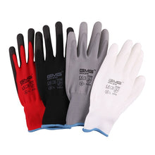 Load image into Gallery viewer, 6 Pairs GMG CE EN388 Red Polyester Black PU Work Safety Gloves Garden Construction industry Mechanic Working Gloves
