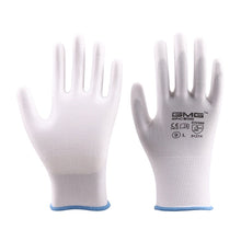 Load image into Gallery viewer, 6 Pairs GMG CE EN388 Red Polyester Black PU Work Safety Gloves Garden Construction industry Mechanic Working Gloves
