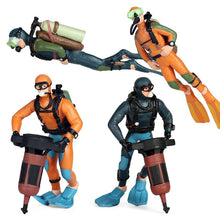 Load image into Gallery viewer, Simulation doll toy figure model solid plastic underwater adventure diver doll scene decoration toys children's gifts
