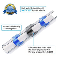 Load image into Gallery viewer, Hot s Solder Seal Wire Connectors - Heat Shrink Solder Butt Connectors - Solder Connector Kit - Automotive Marine Insulated
