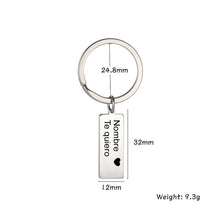 Load image into Gallery viewer, I Love You Keychain Personalized Name Custom Couple Stainless Steel Key Ring Valentine Day Mother Day Gift For Man Women Jewelry

