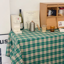 Load image into Gallery viewer, INS Checkered Rectangular Tablecloth Cafe Restaurant  Plaid Table Cloth Picnic Photo Prop Background Cloth Desk Mat Decor 식탁보
