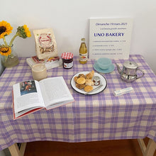 Load image into Gallery viewer, INS Checkered Rectangular Tablecloth Cafe Restaurant  Plaid Table Cloth Picnic Photo Prop Background Cloth Desk Mat Decor 식탁보
