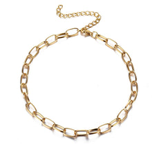 Load image into Gallery viewer, Thick Chain Toggle Clasp Necklaces Mixed Linked Circle Necklaces for Women Minimalist Choker Necklace Hot Jewelry
