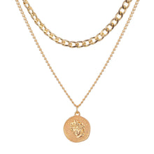 Load image into Gallery viewer, Thick Chain Toggle Clasp Necklaces Mixed Linked Circle Necklaces for Women Minimalist Choker Necklace Hot Jewelry
