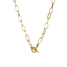 Load image into Gallery viewer, Thick Chain Toggle Clasp Necklaces Mixed Linked Circle Necklaces for Women Minimalist Choker Necklace Hot Jewelry
