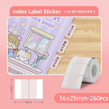 Load image into Gallery viewer, 【Index Label Sticker】NiiMBOT D11/D110/D101/B1/B21/B203/B3S Printing Paper Self-adhesive Waterproof Notepad Book Tag

