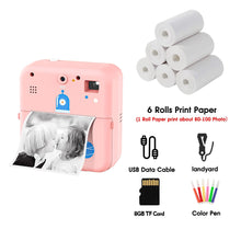 Load image into Gallery viewer, Instant Photo Print Camera For Kids Thermal Label Printer Digital Toy Camera For Child Girl Birthday Gift

