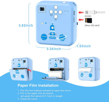 Load image into Gallery viewer, Instant Photo Print Camera For Kids Thermal Label Printer Digital Toy Camera For Child Girl Birthday Gift
