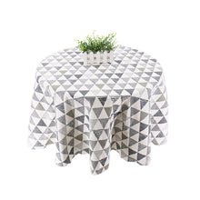 Load image into Gallery viewer, Japan Style Tablecloth Cotton Linen Round Table Cloth Nordic Table Cover for Home Wedding Party Decoration Printed White Yellow

