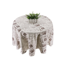 Load image into Gallery viewer, Japan Style Tablecloth Cotton Linen Round Table Cloth Nordic Table Cover for Home Wedding Party Decoration Printed White Yellow
