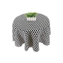 Load image into Gallery viewer, Japan Style Tablecloth Cotton Linen Round Table Cloth Nordic Table Cover for Home Wedding Party Decoration Printed White Yellow

