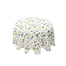 Load image into Gallery viewer, Japan Style Tablecloth Cotton Linen Round Table Cloth Nordic Table Cover for Home Wedding Party Decoration Printed White Yellow
