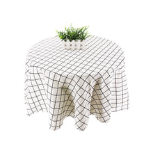 Load image into Gallery viewer, Japan Style Tablecloth Cotton Linen Round Table Cloth Nordic Table Cover for Home Wedding Party Decoration Printed White Yellow
