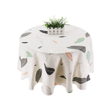 Load image into Gallery viewer, Japan Style Tablecloth Cotton Linen Round Table Cloth Nordic Table Cover for Home Wedding Party Decoration Printed White Yellow
