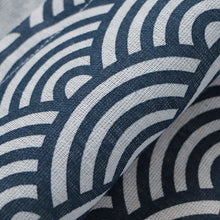 Load image into Gallery viewer, Japanese Style Cotton Linen Tablecloth Washable Rectangular Blue Sea Ripple Home Coffee Dining Table Fireplace Microwave Cover
